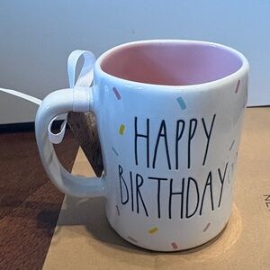 Rae Dunn Happy Birthday Ceramic Mug - Pink Interior